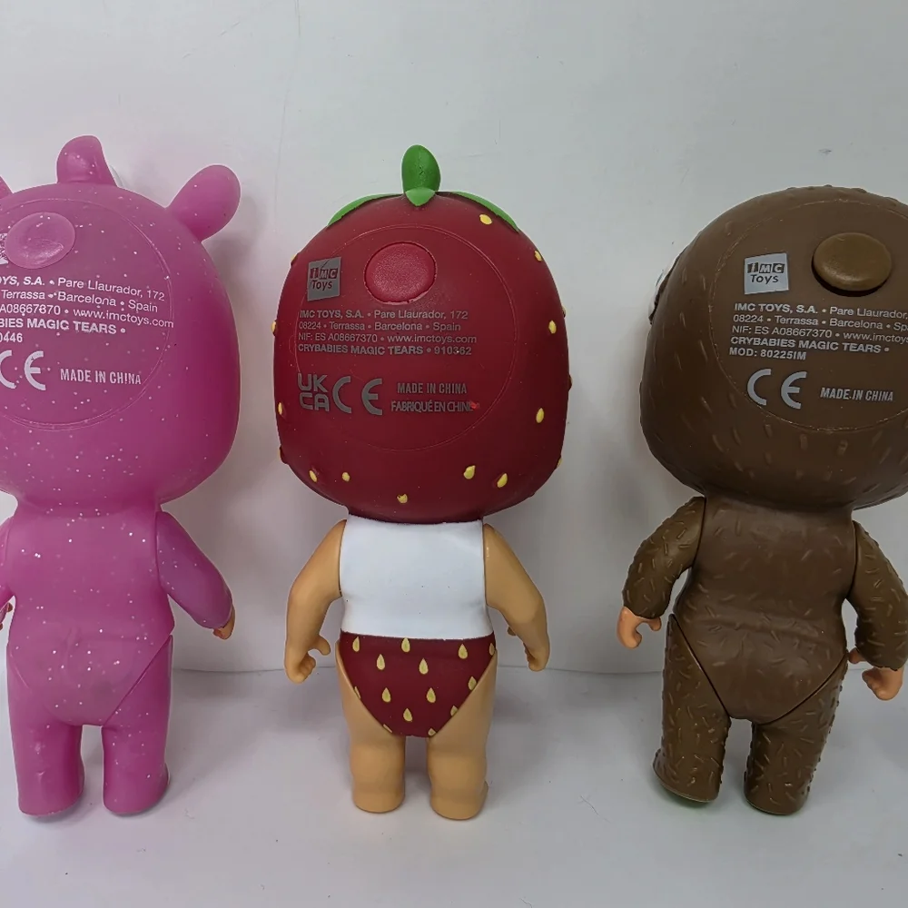 IMC Toys Cry Babies Baby Doll Unicorn Strawberry Kiwi Lot of 3